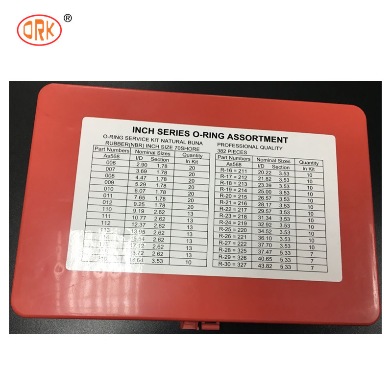 5A 382PC NBR 70 90Shore kit di sigilli idraulici colore rosso grandezza imperiale kit di anello O automotive